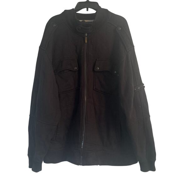GUC Koman Vintage 1974 Men's Black Coat/Jacket Fleece Lining Pockets Size 2XL - Picture 1 of 5